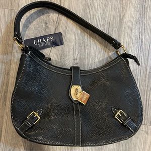 Chaps black leather purse NWT